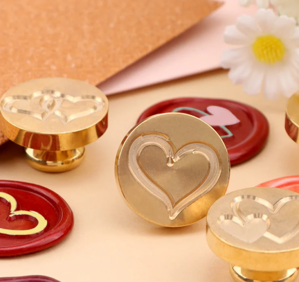 Sellos de cera con forma de corazón Y diferentes diseños