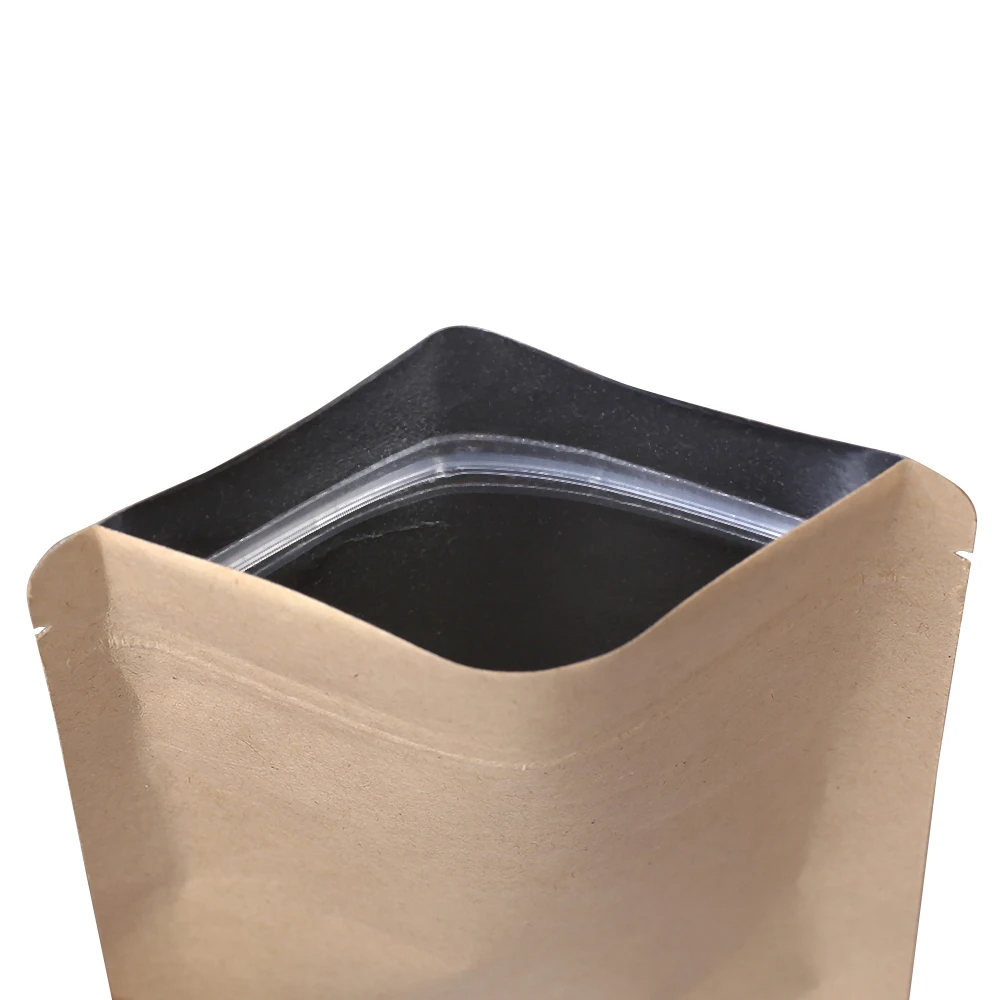 Bolsas de embalaje de papel kraft con cierre de cremallera y muesca de desgarro - Imagen 4