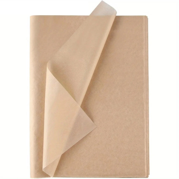 Papel tisú / Seda marrón para embalajes, envoltorios y productos artesanales