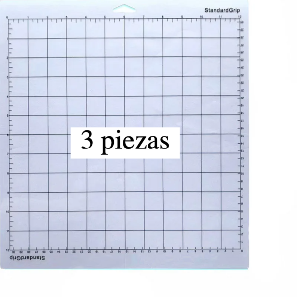 Tapete de corte de placa Base para máquina de grabado, 3 uds., 12x12 pulgadas, para Cricut /Cameo 4, alfombrillas de corte adhesivas de PVC ecológico con rejilla antideslizante