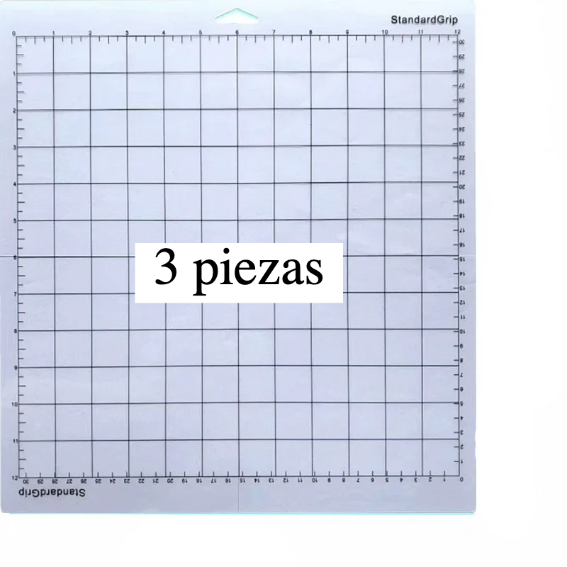Tapete de corte de placa Base para máquina de grabado, 3 uds., 12x12 pulgadas, para Cricut /Cameo 4, alfombrillas de corte adhesivas de PVC ecológico con rejilla antideslizante - Imagen 9