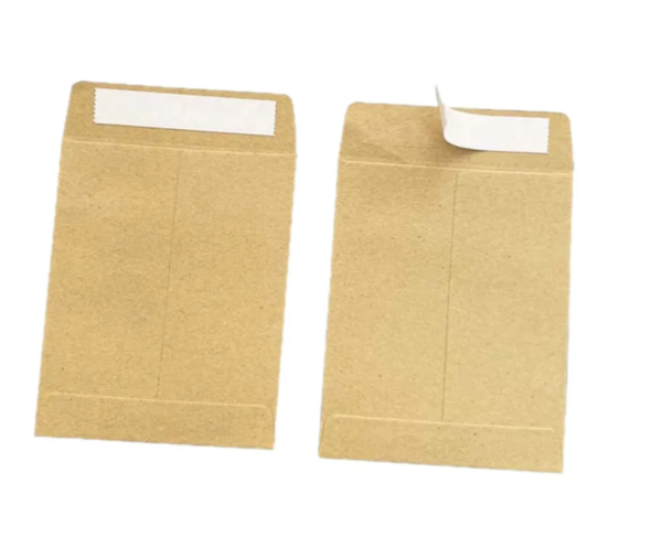 Sobre de papel Kraft de 20 piezas con cinta sellada autoadhesiva, bolsa para almacenamiento de documentos de oficina y facturas
