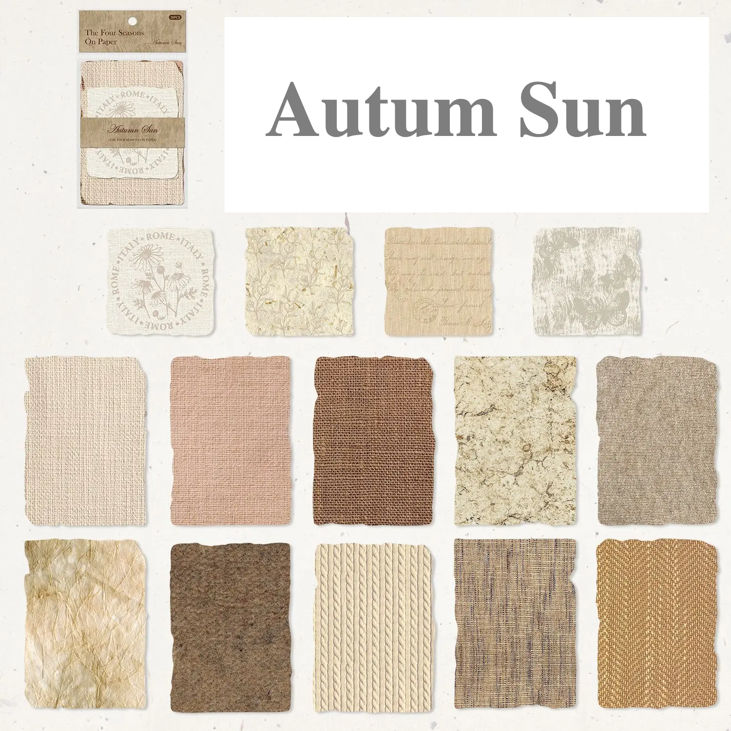 Papel de Material de textura 3D Vintage DIY - Imagen 7