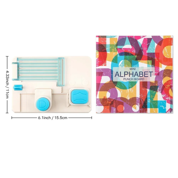 Mini tablero perforador del alfabeto, máquina de estampado de letras DIY para manualidades, para tarjetas de felicitación hechas a mano, tarjetas artesanales, papeleria creativa, álbum de recortes de scrapbooking, decoraciones DIY