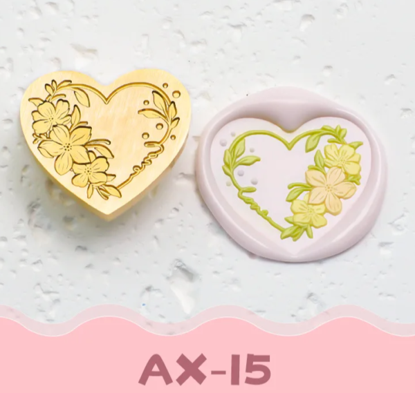 Sello de cera en forma de corazón, de diferentes motivos para elegir y sellar tus cartas con el diseño que mas te guste