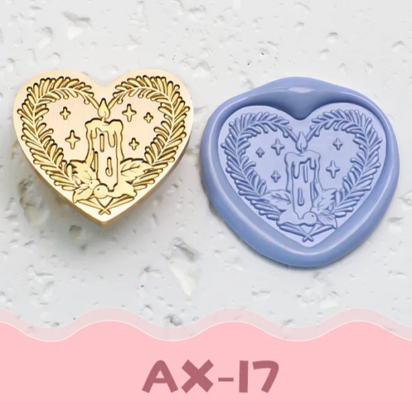 Sello de cera en forma de corazón, de diferentes motivos para elegir y sellar tus cartas con el diseño que mas te guste