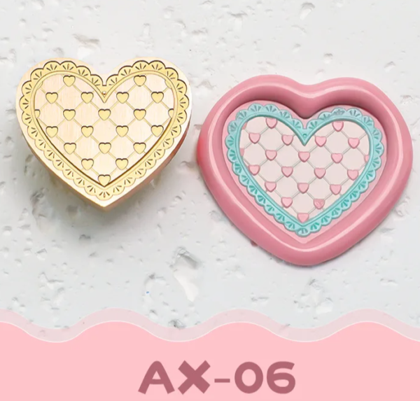 Sello de cera en forma de corazón, de diferentes motivos para elegir y sellar tus cartas con el diseño que mas te guste