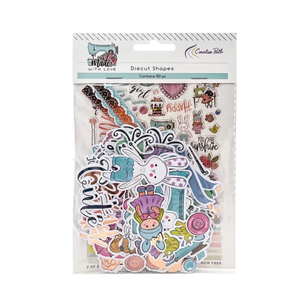 Figuras de Papel con Diseño Creativo Impreso, Decoración para Álbum de scrapbooking, para diseño de tarjetas, manualidades DIY, diseños  artesanales y papeleria creativa