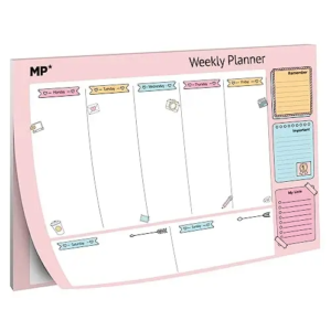 Planificador Semanal, Agenda de Organización para el Trabajo diario, tareas de estudio y tareas de casa | A4 PREMIUM