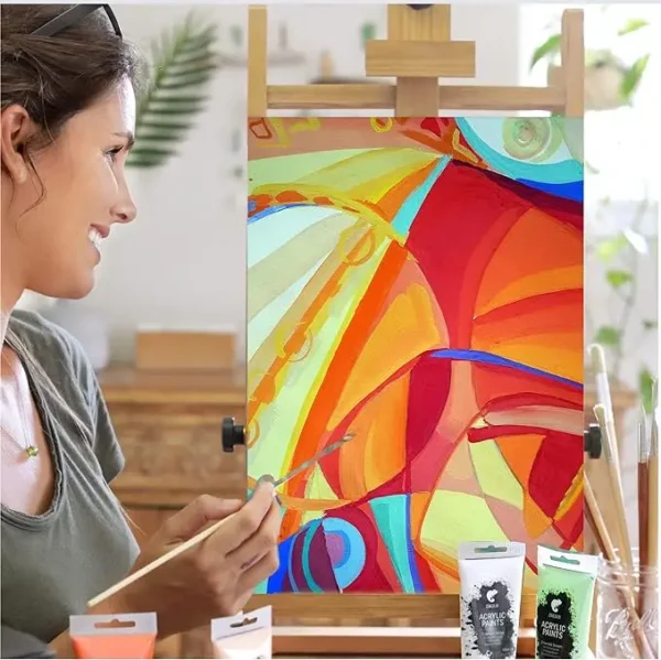 Set de Pintura Acrilica de 6 Colores para lienzos y Manualidades (Paquete de 6),
