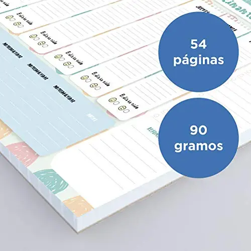 Planificador Semanal, Agenda de Organización para el Trabajo diario, tareas de estudio y tareas de casa | A4 PREMIUM - Imagen 2