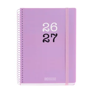 Agenda escolar 2026 2027 semana vista de 12 meses, Tamaño A5+ (15×21,3 cm)