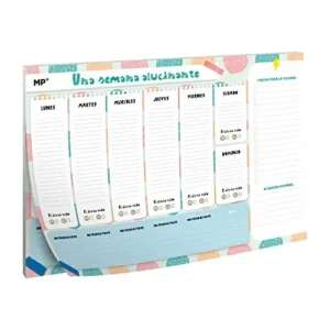 Planificador Semanal, Agenda de Organización para el Trabajo diario, tareas de estudio y tareas de casa | A4 PREMIUM
