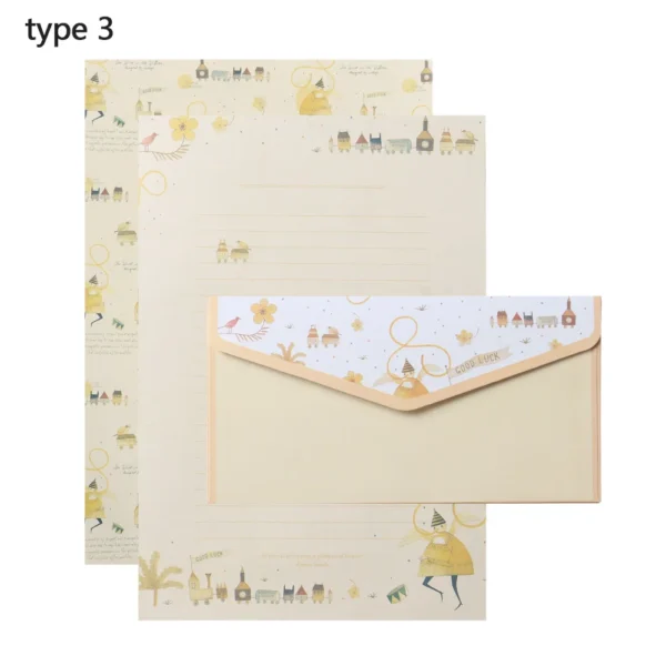 Sobres con hojas para escribir cartas, patrón de dibujos Vintage y motivos Florales