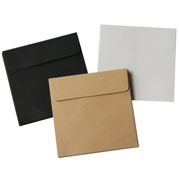 Sobre de estilo Vintage de papel Kraft, sobres de papelería, 10 piezas, 10x10cm