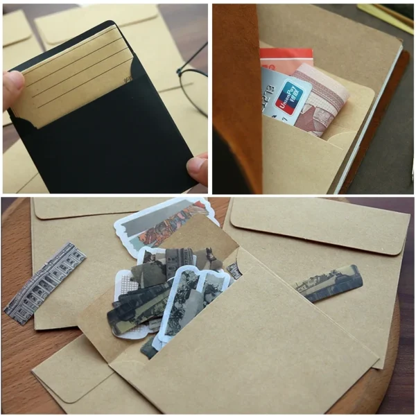Sobre de estilo Vintage de papel Kraft, sobres de papelería, 10 piezas, 10x10cm