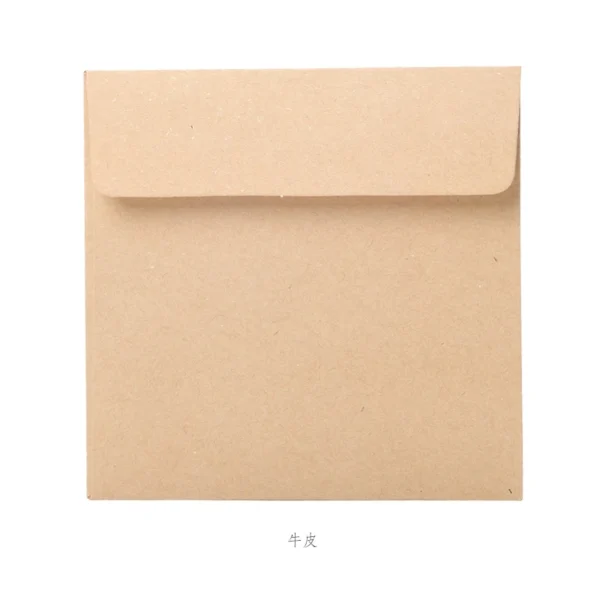 Sobre de estilo Vintage de papel Kraft, sobres de papelería, 10 piezas, 10x10cm