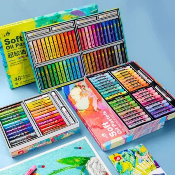 Pastel al óleo super suave profesional, 24/36/48 colores, pasteles suaves blancos de artista para pintar