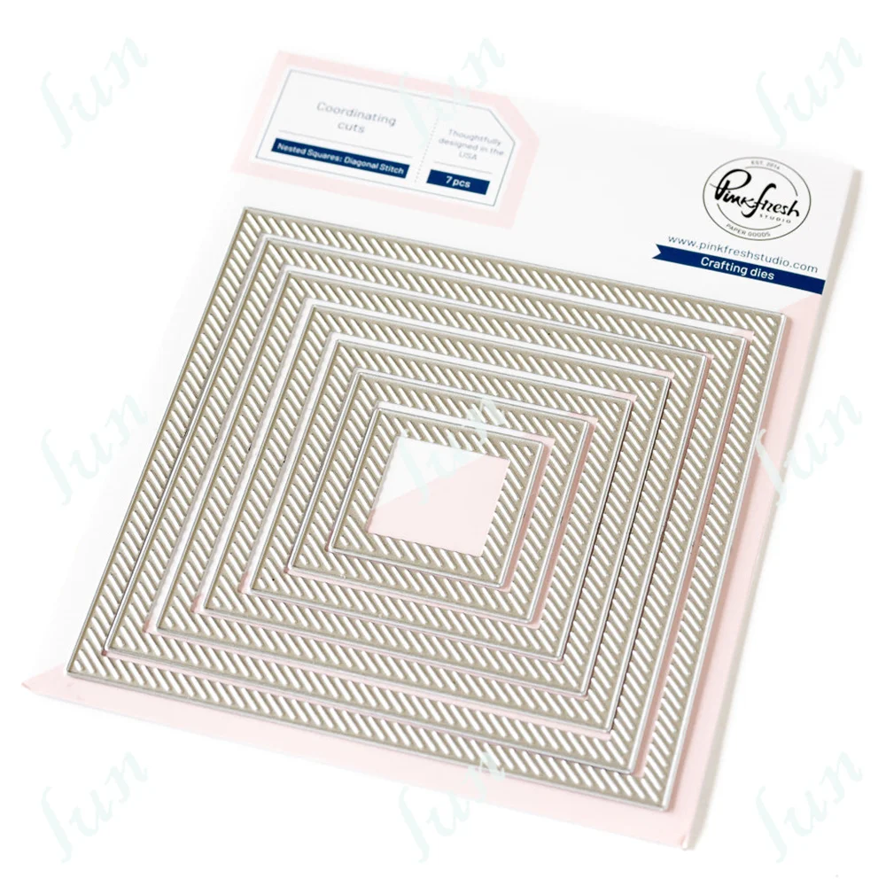 Troqueles Y bordes de corte de Metal, cuadrados, rectangulares, ovalados en varios tamaños, plantillas para decoración en relieve para álbum de recortes y manualidades DIY - Imagen 19