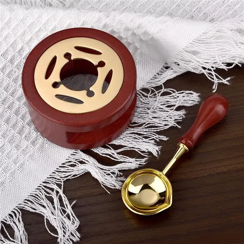Juego de sellos de cera de sellado, sello de cera Vintage de madera maciza, Kit de estufa calefactora para tarjetas de invitación de boda, sobres, embalaje de regalo - Imagen 25