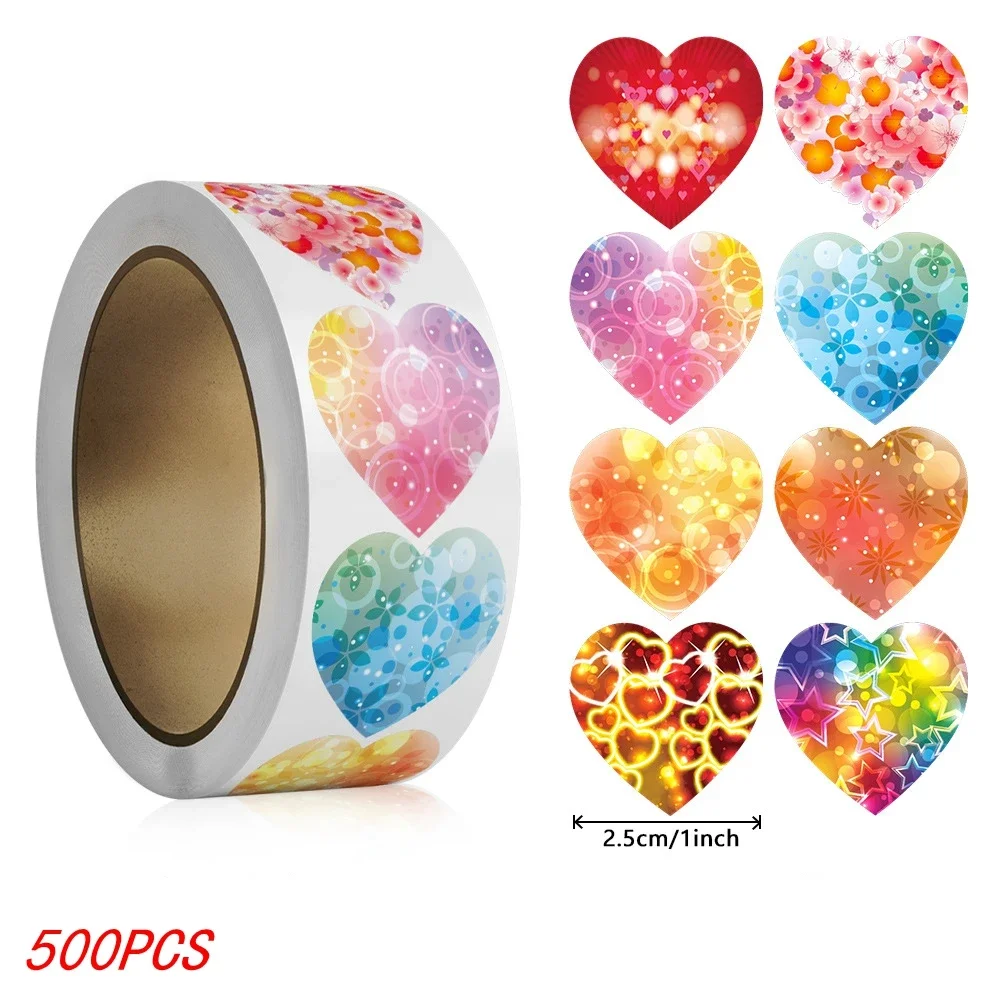 Pegatinas de corazón rojo, para decoraciones de tarjetas, embalajes, packaging, para sellos de sobre, decorativa de amor - Imagen 11