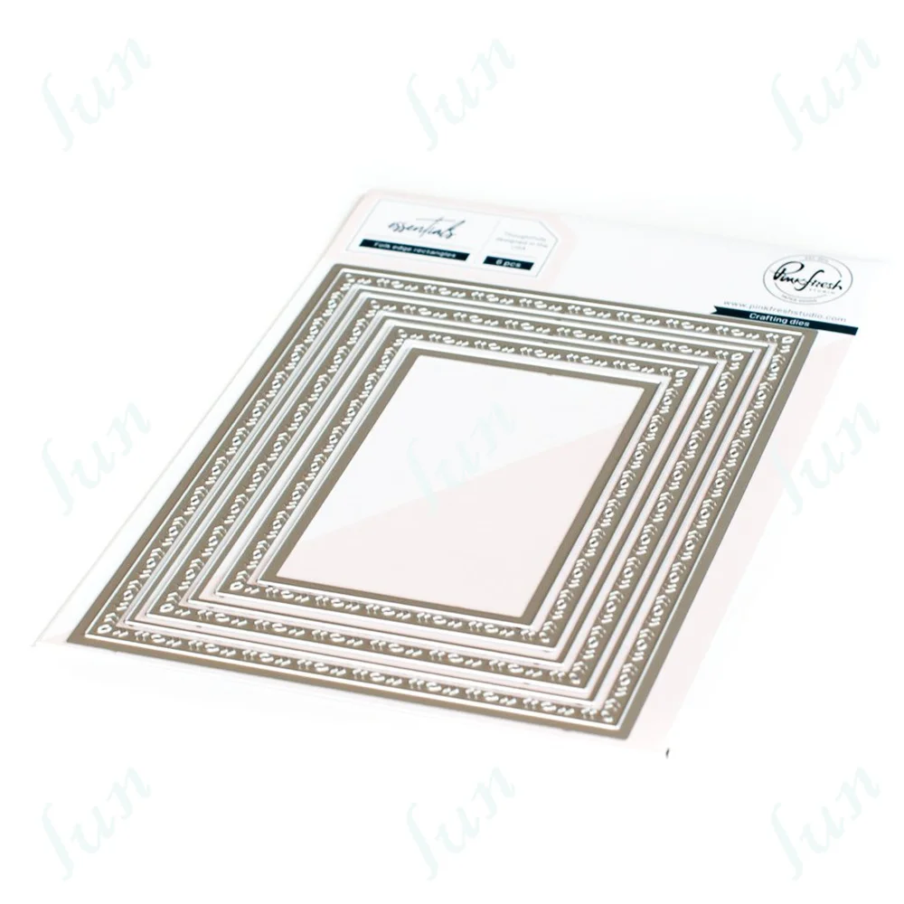 Troqueles Y bordes de corte de Metal, cuadrados, rectangulares, ovalados en varios tamaños, plantillas para decoración en relieve para álbum de recortes y manualidades DIY - Imagen 10