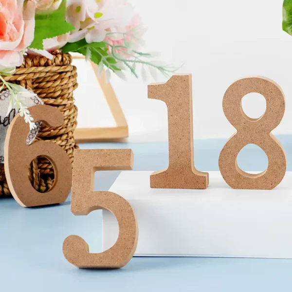 Números de madera 1 pieza de 10 cm, del 0 al 9, números arábigos de madera para tus manualidades, para decoración de fiestas y bodas