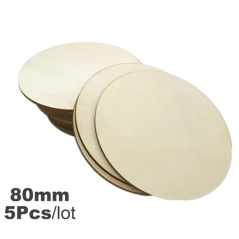 Rebanadas de madera redondas sin terminar para manualidades DIY, discos circulares de madera de 1cm-10cm, 3-100 piezas, manualidades para navidad, siluetas redondas para pintar, adorno de madera en forma cirlular, decoración - Imagen 8