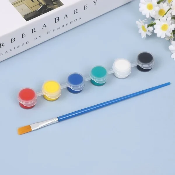Juego de pigmentos acrílicos de 6 colores de 2 ml: pintura lavable no es tóxica