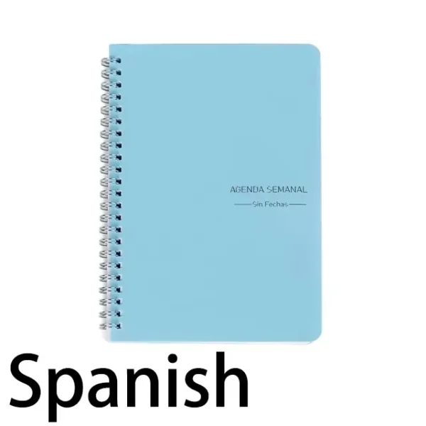 Agenda español/inglés Bullet diario y semanal A5 agenda organizadora