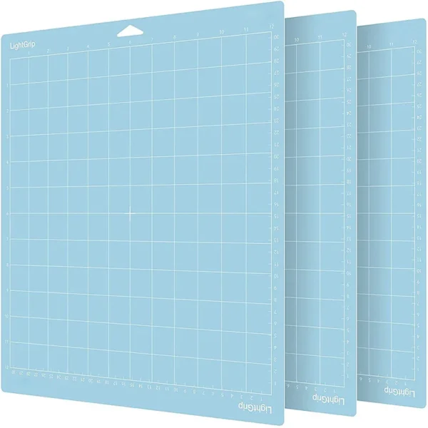 Tapete de corte de placa Base para máquina de grabado, 3 uds., 12x12 pulgadas, para Cricut /Cameo 4, alfombrillas de corte adhesivas de PVC ecológico con rejilla antideslizante