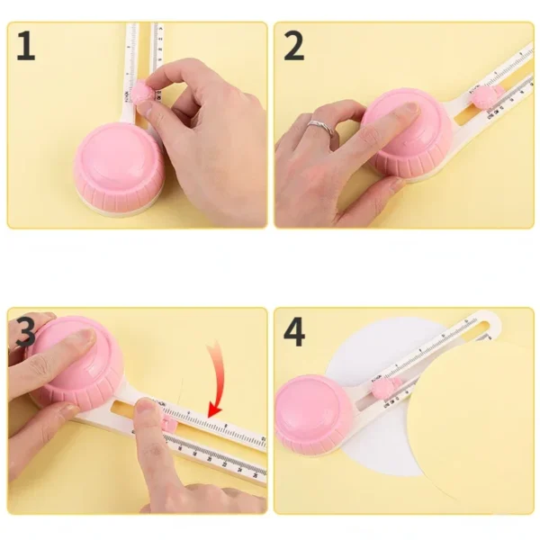 Cutter con forma Circular para papel, cartulina, tarjetas, proyectos DIY, cortador circular giratorio 360 grados, cuchillo de corte redondo