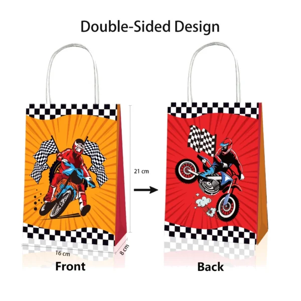 Bolsas de papel con temáticas variadas de coches de carreras, para regalos de recuerdo y decoración de celebraciones 5/10/20/30/40/50 Uds.