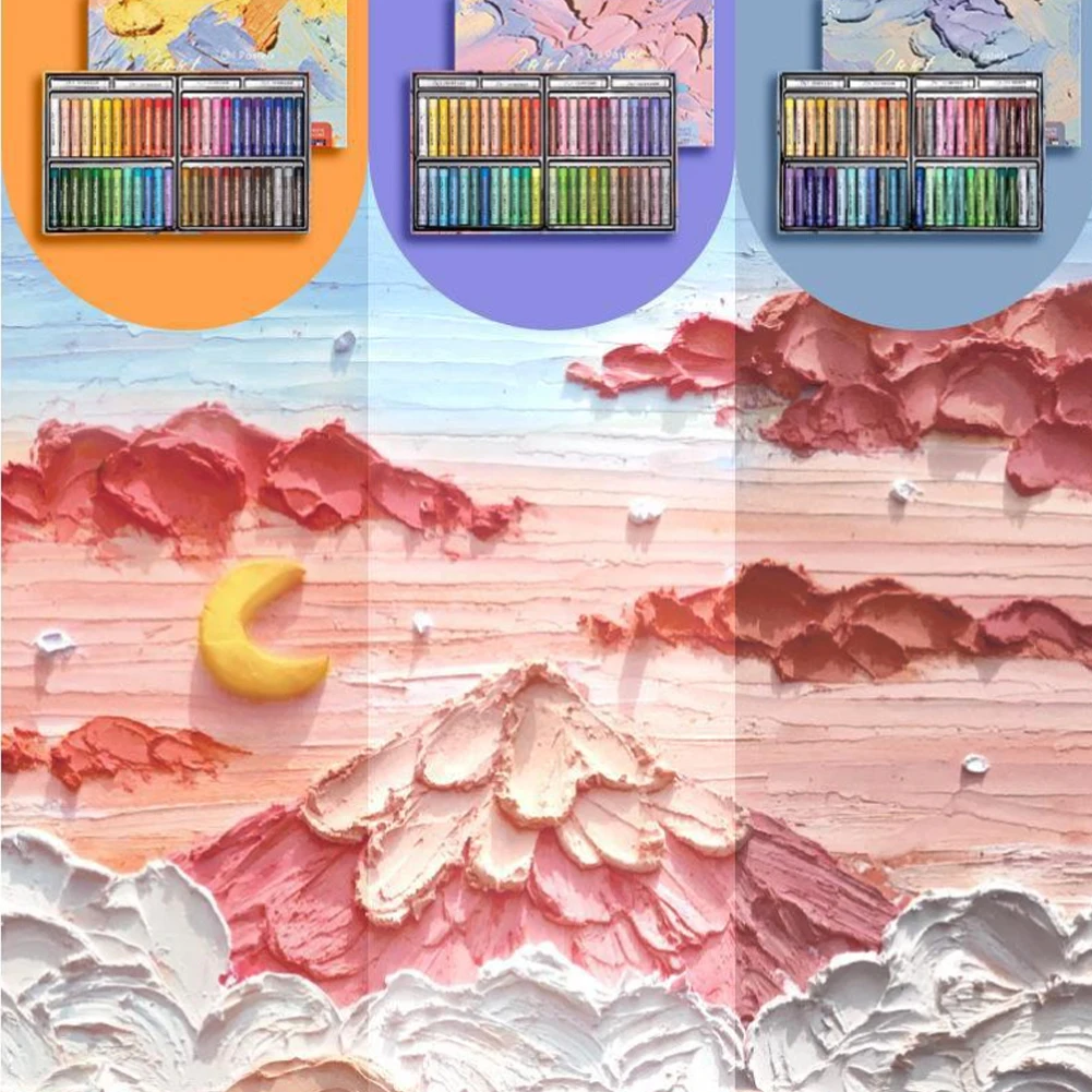 Set de Pasteles al Óleo Suaves para Artistas, 6/24/48 Colores, Profesional y Seguro, para Pintura Artística - Imagen 3