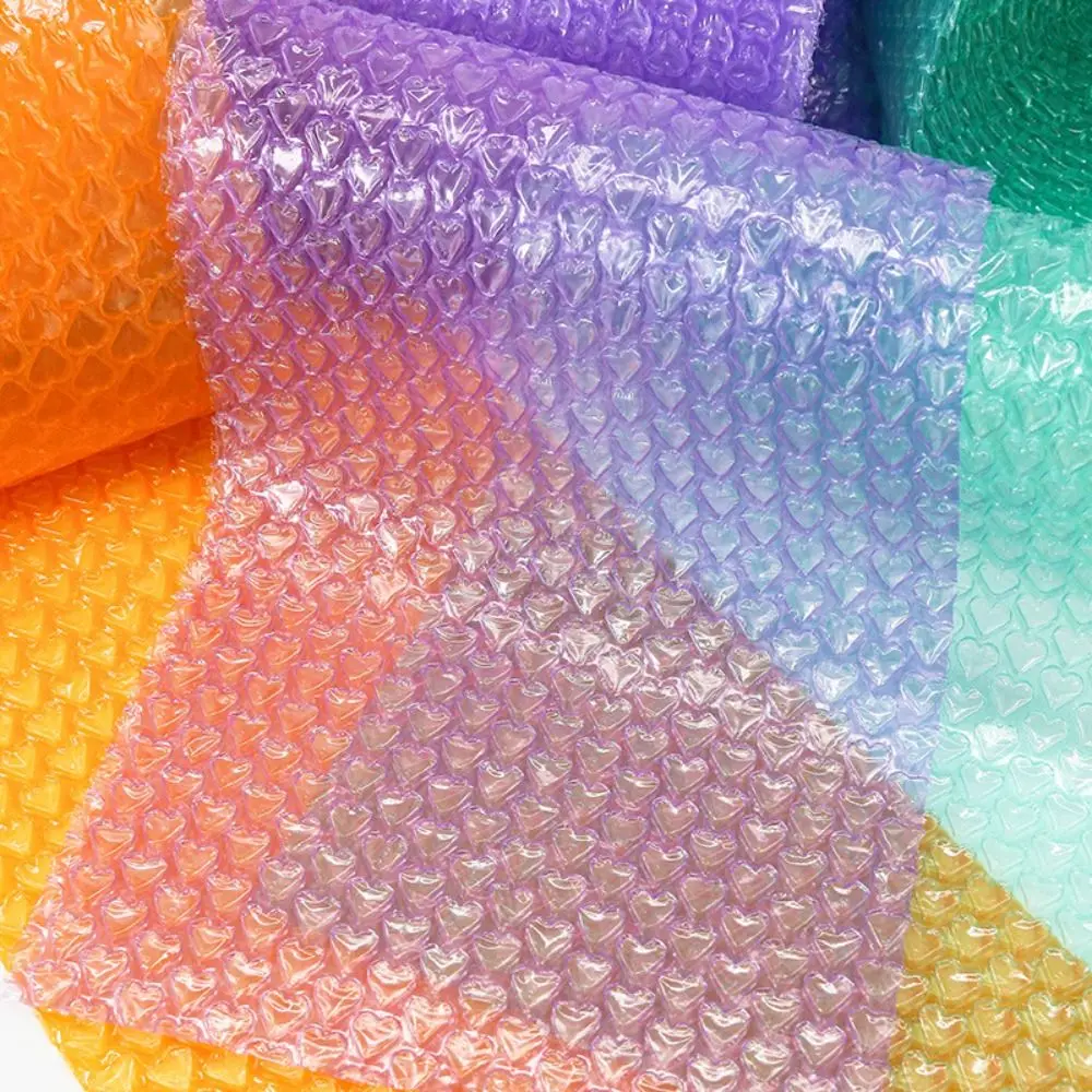 Envoltura de burbujas en forma de corazón gruesa, 0,2x6M, amortiguador de embalaje a prueba de golpes, rollo de espuma de papel de burbujas, paquete de productos de embalaje - Imagen 5