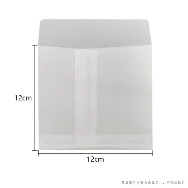 Sobres de papel de ácido sulfúrico translúcido, para tarjetas postales, tarjetas de regalos DIY y sobres para invitaciones