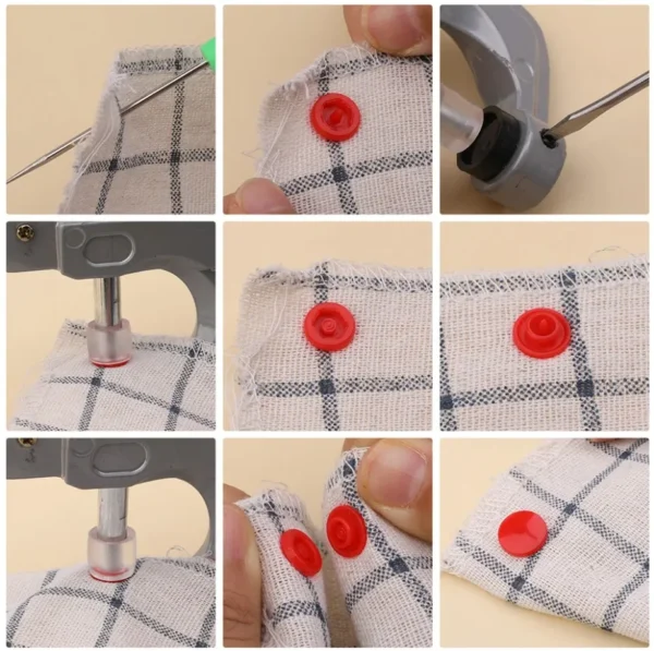 Juegos T5 broches de resina en forma de U, alicates de sujeción, Kit de botones y broches, botones de tela, herramienta de costura y manualidades DIY. 80/150/240/360