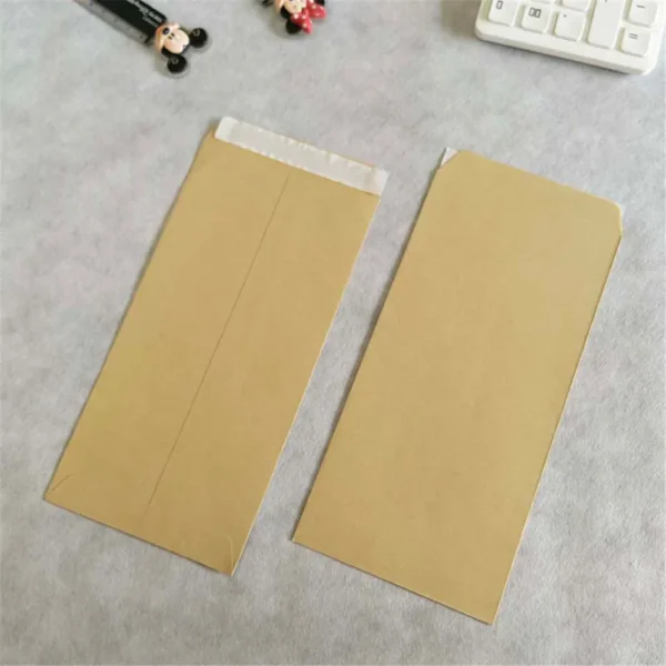 Sobre de papel Kraft de 20 piezas con cinta sellada autoadhesiva, bolsa para almacenamiento de documentos de oficina y facturas