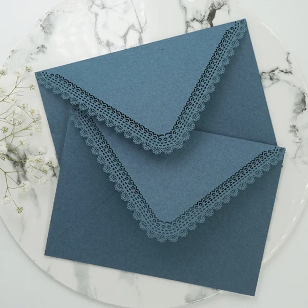Sobres triangulares de encaje Vintage para tarjetas DIY