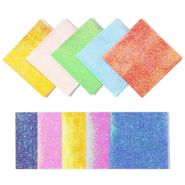 Papel de Origami brillante de un solo lado, papeles cuadrados plegables de colores brillantes mezclados