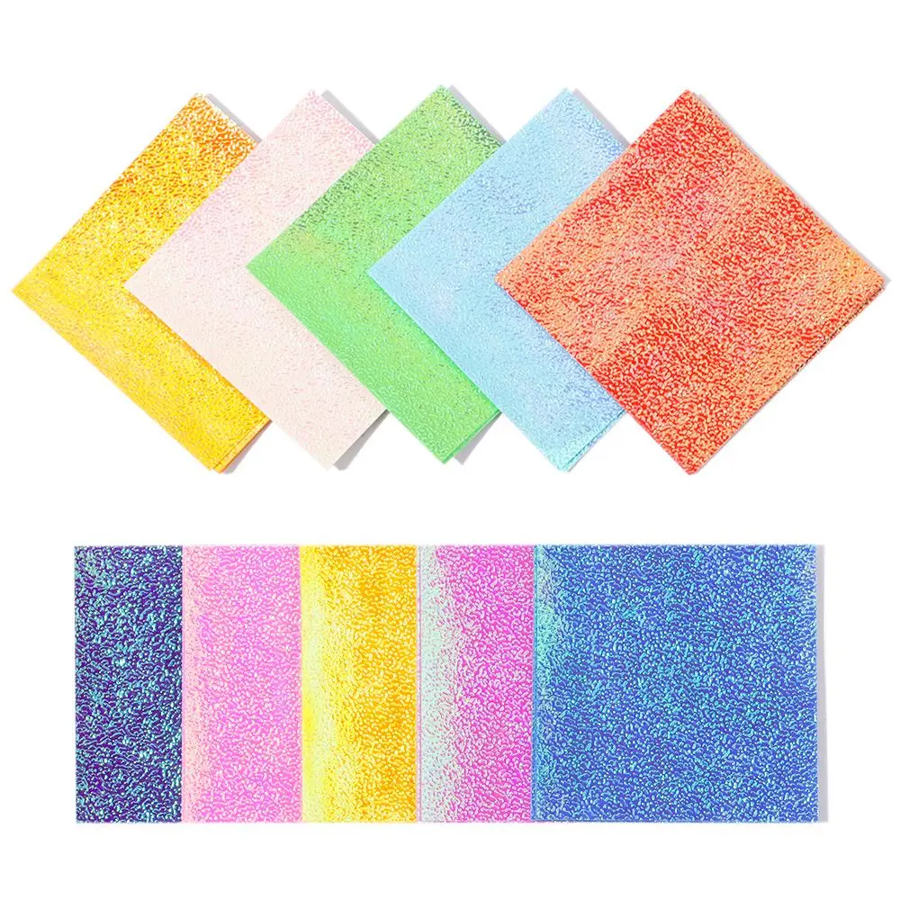 Papel de Origami brillante de un solo lado, papeles cuadrados plegables de colores brillantes mezclados - Imagen 4