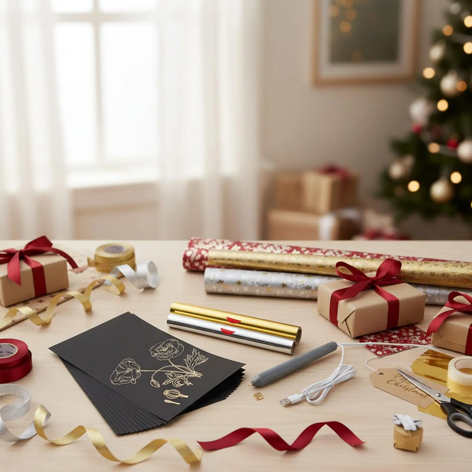 Lápiz de estampado en caliente USB, herramienta aplicadora de foil para manualidades, scrapbooking, trabajo en cuero y creación de tarjetas DIY - Imagen 2