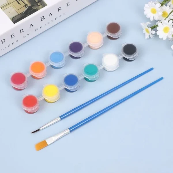 Juego de pigmentos acrílicos de 6 colores de 2 ml: pintura lavable no es tóxica