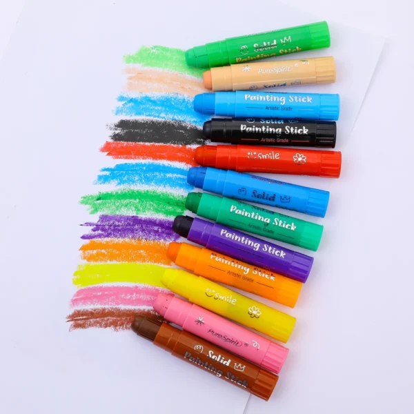 Palos de pintura Color sólido palo de pintura palos de pintura lavables dibujo Graffiti arte para niños y estudiantes