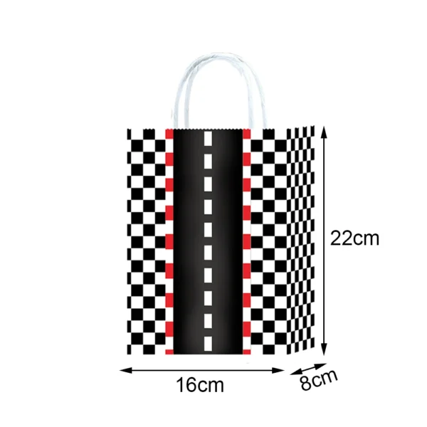 Bolsas de papel con temáticas variadas de coches de carreras, para regalos de recuerdo y decoración de celebraciones 5/10/20/30/40/50 Uds.