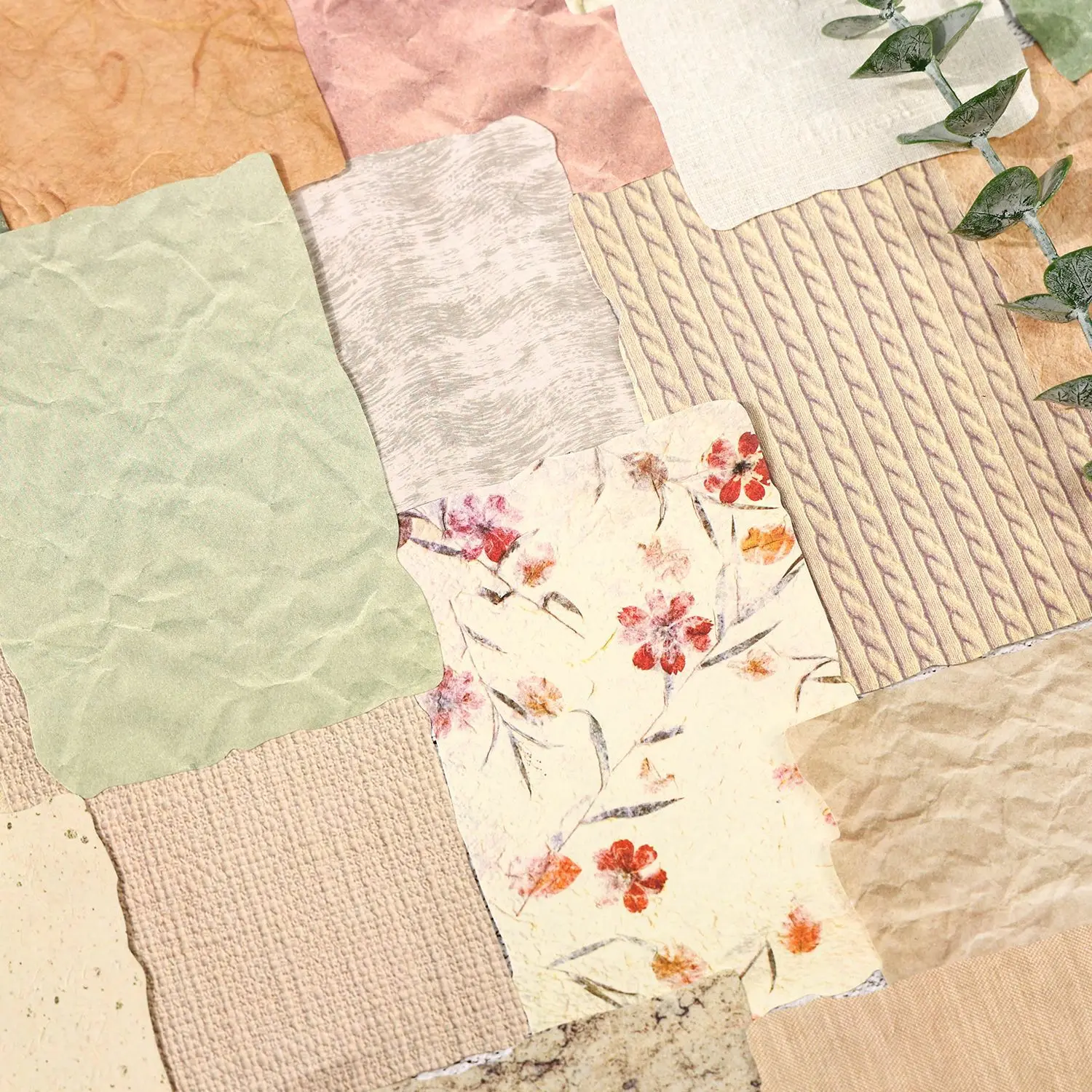 Papel de Material de textura 3D Vintage DIY - Imagen 4