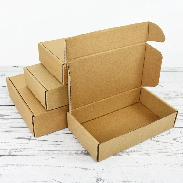 Caja de regalo de papel Kraft de 5 uds., caja de embalaje de varios tamaños, regalos para fiesta de boda, caja para producto hecho a mano, caja de regalo para eventos, caja para chocolates y galletas
