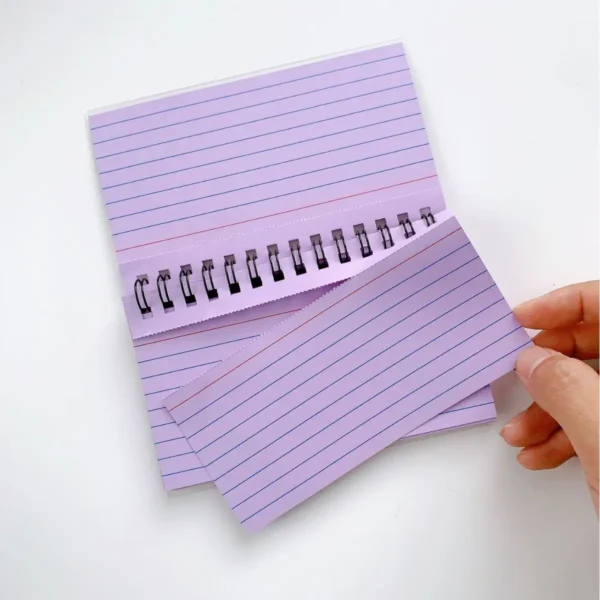 Block de notas rasgable con bloqueo de colores, con anillas para notas adhesivas
