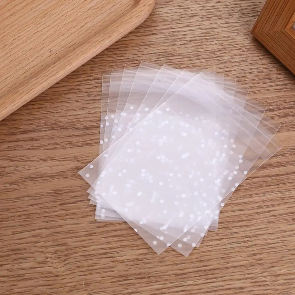 Bolsas de plástico transparente de celofán, autoadhesivas de lunares blancos - Imagen 14