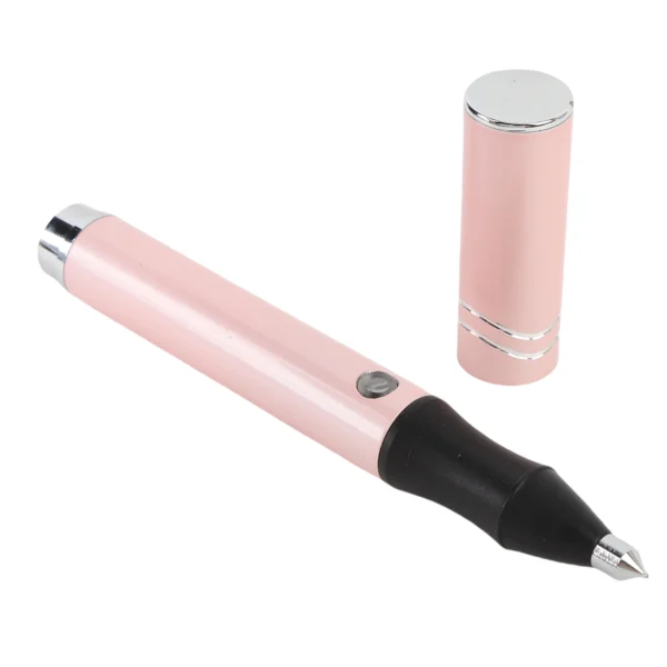 Juego de bolígrafos de aluminio, 4 puntas, mango de aleación de aluminio, 2 rollos de papel activados por calor, bolígrafo de espuma recargable USB versátil para álbum de recortes